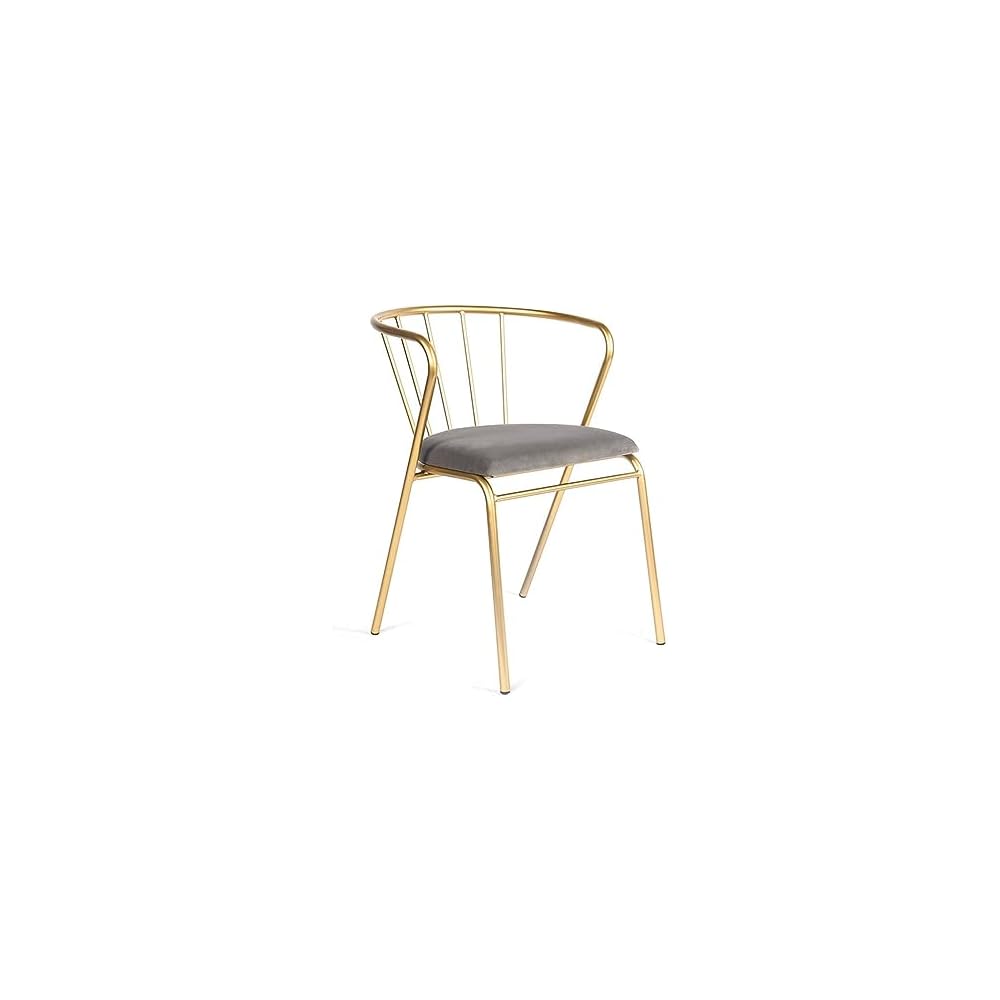 Metal Dining Chairs Ergonomic Makeup Chair Leisure Armrest Table Furniture