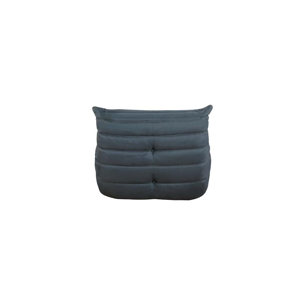 Lexicon Velvet Bean Bag Chair for Adults, High Resilience Foam, Charcoal