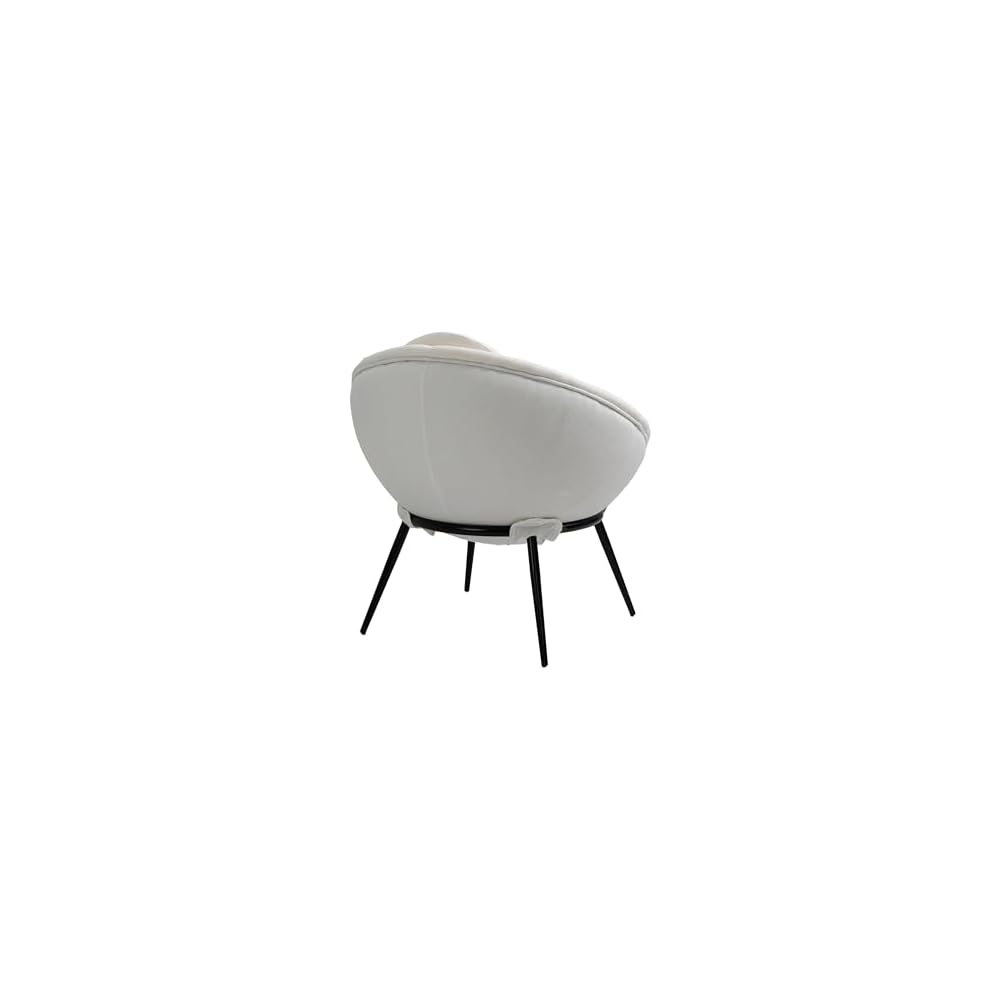 Creative Co-Op Mid Century Upholstered Cup Chair, White