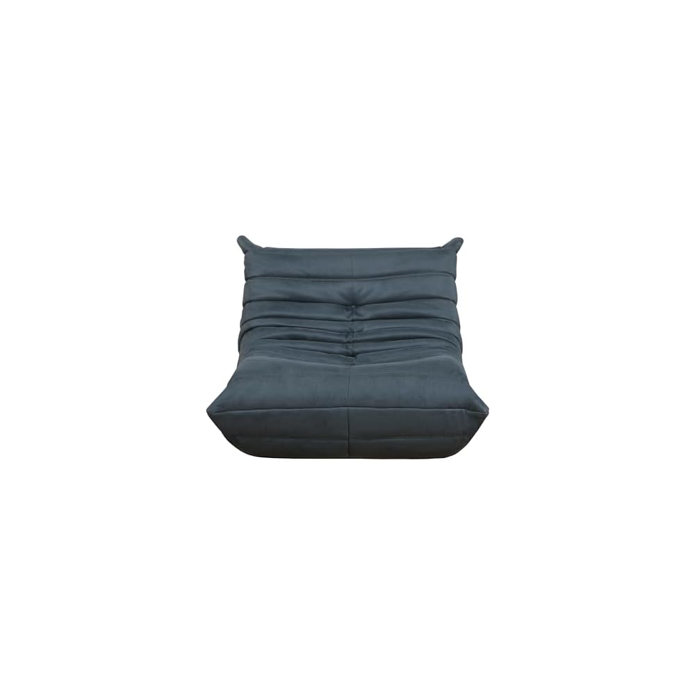 Lexicon Velvet Bean Bag Chair for Adults, High Resilience Foam, Charcoal
