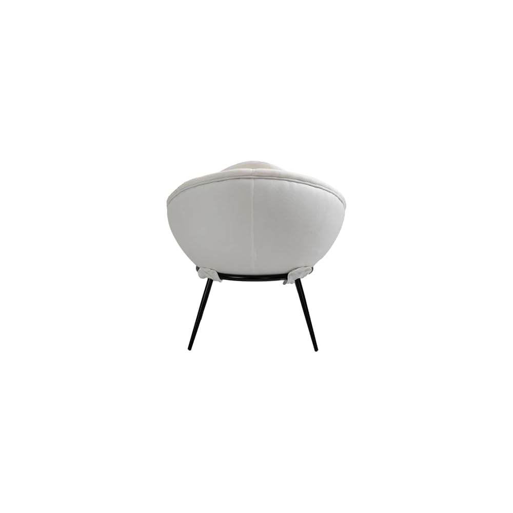 Creative Co-Op Mid Century Upholstered Cup Chair, White