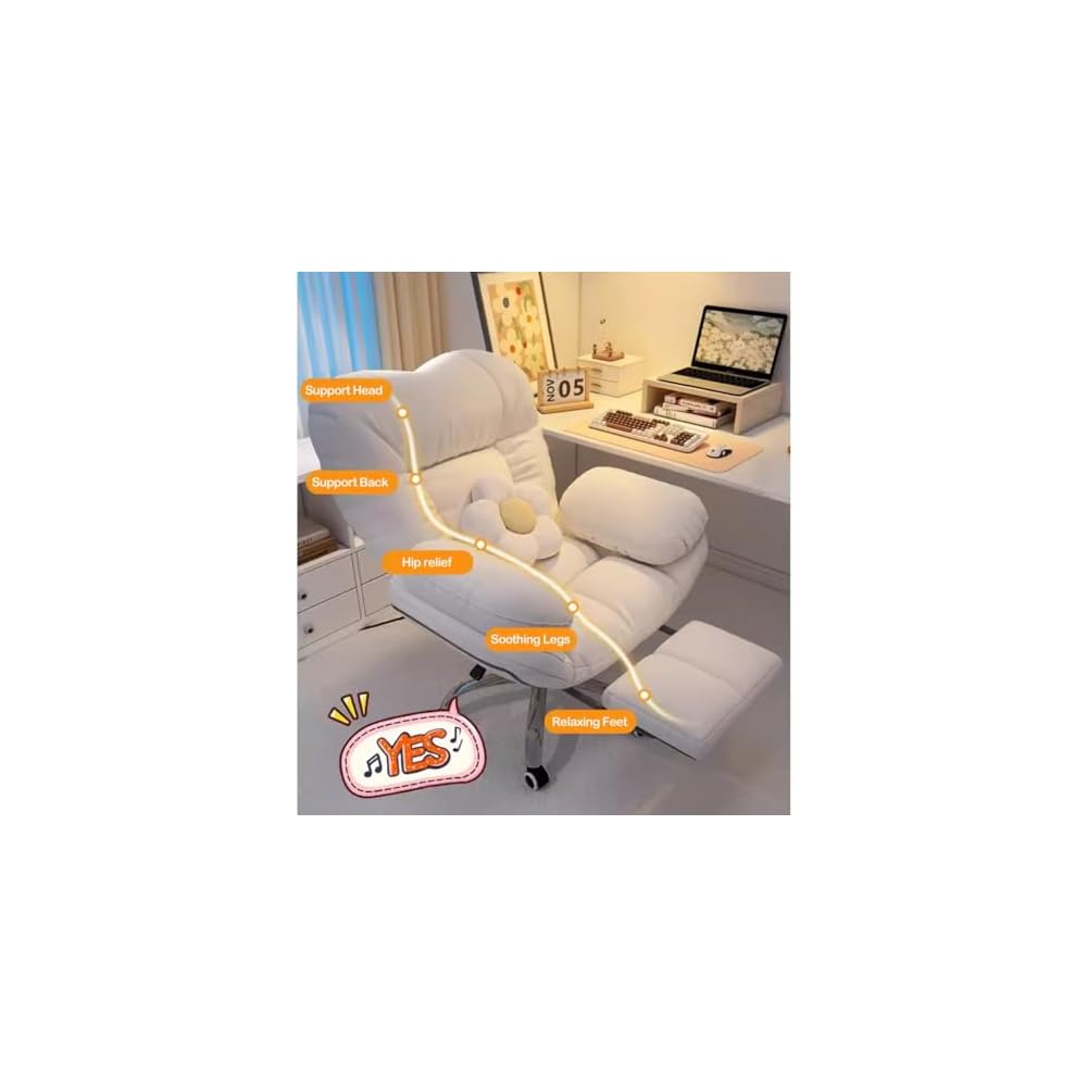 Comfortable Video Gaming Chair - Gaming Chair Lift Lazy Sofa Recliner Chair for Bedroom, Living Room, Home Office - Desk Chairs Armchair
