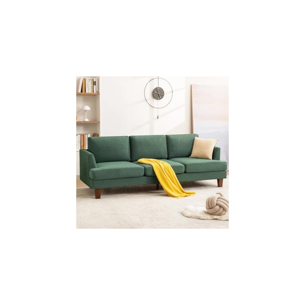 Busaurus Sofa Couches for Living Room, 3 Seater 89" Deep Seat Couch, Green
