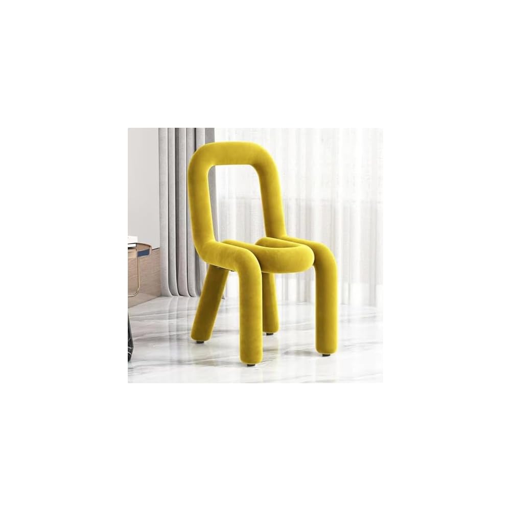 Modern Velvet Vanity Chair with Back - Soft Padded Makeup Stool, Armless Accent Chair for Bedroom, Living Room, Entryway & Garden - Chic Footrest Ottoman for Elegant Décor