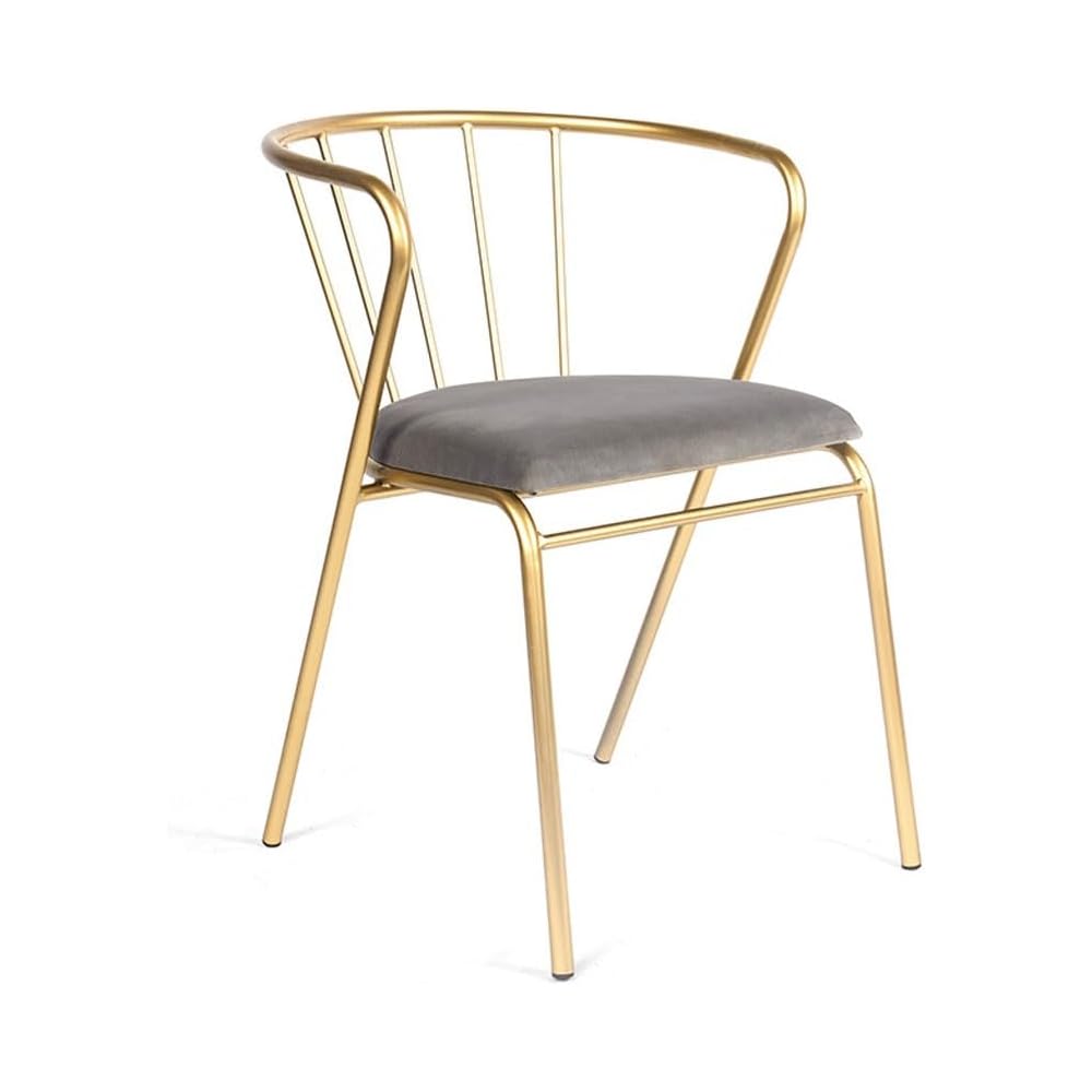 Metal Dining Chairs Ergonomic Makeup Chair Leisure Armrest Table Furniture