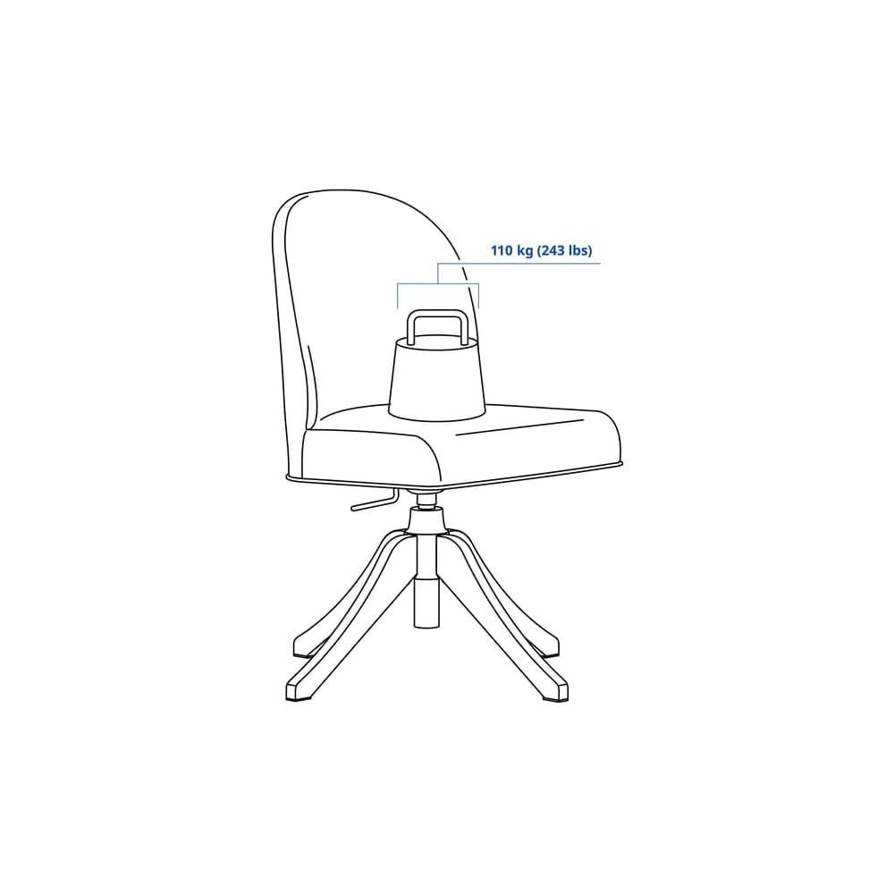 ProTuning ROSENTORP Swivel chair, white/Kilanda beige