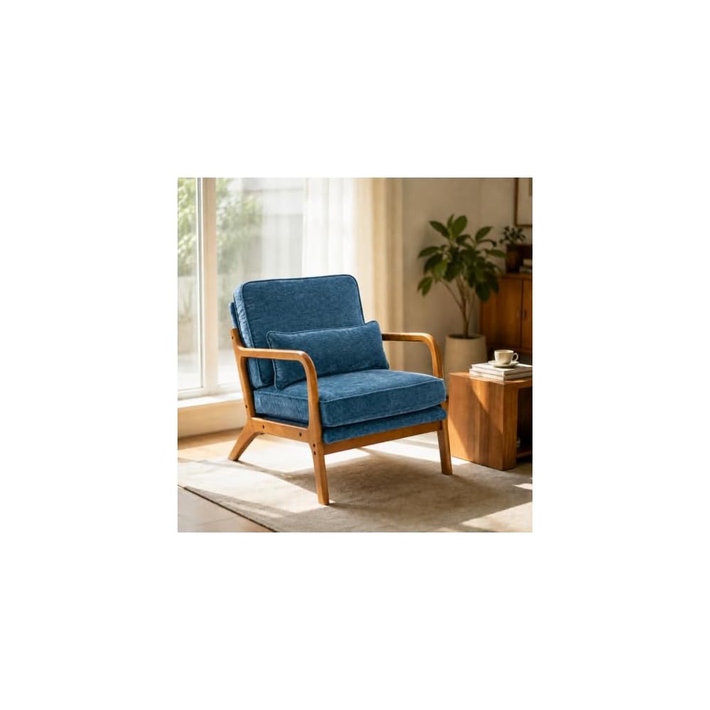 Karl home Mid-Century Modern Accent Reading Chair, Brown