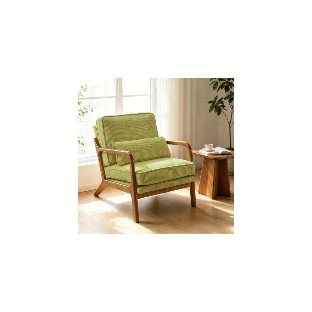 Karl home Mid-Century Modern Accent Reading Chair, Brown