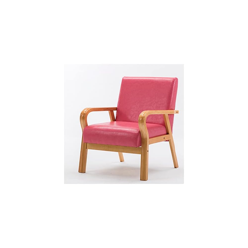 Mid Century Modern Leather Accent Chair - Comfy Upholstered Lounge Chair with Armrests for Living Room, Bedroom, Dorm, and Reading - Stylish Backrest Chair for Ultimate Comfort