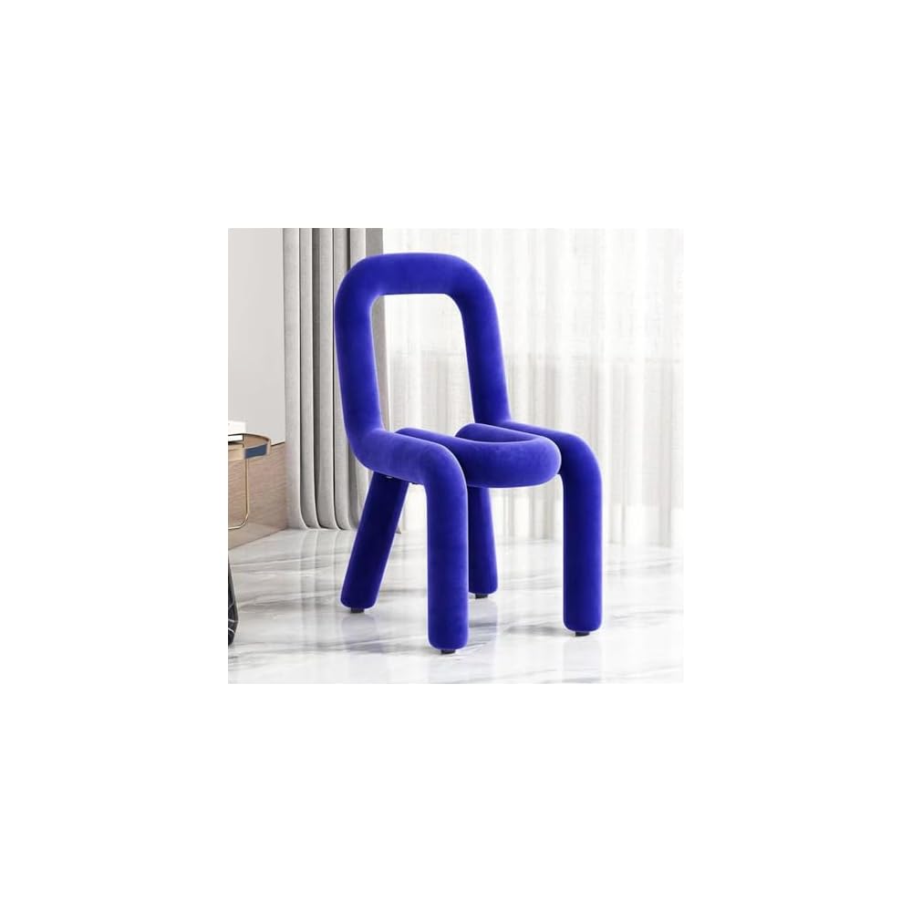 Modern Velvet Vanity Chair with Back - Soft Padded Makeup Stool, Armless Accent Chair for Bedroom, Living Room, Entryway & Garden - Chic Footrest Ottoman for Elegant Décor