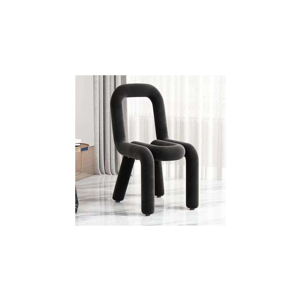 Modern Velvet Vanity Chair with Back - Soft Padded Makeup Stool, Armless Accent Chair for Bedroom, Living Room, Entryway & Garden - Chic Footrest Ottoman for Elegant Décor