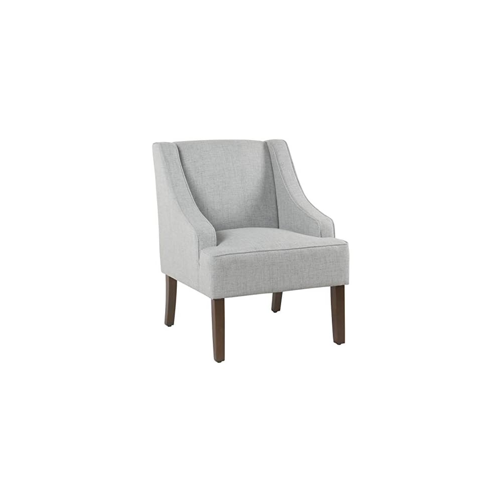 HomePop Classic Swoop Arm Accent Chair - Cream & Gray Vintage Stencil
