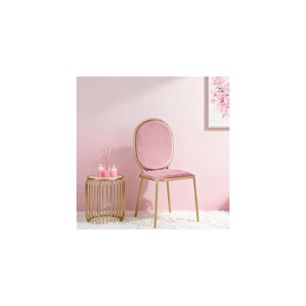 Modern Velvet Butterfly Vanity Stool Chair with Golden Legs - Stylish Accent Chair for Makeup, Living Room, Bedroom, Office, Reading Nook - Chic Home Decor