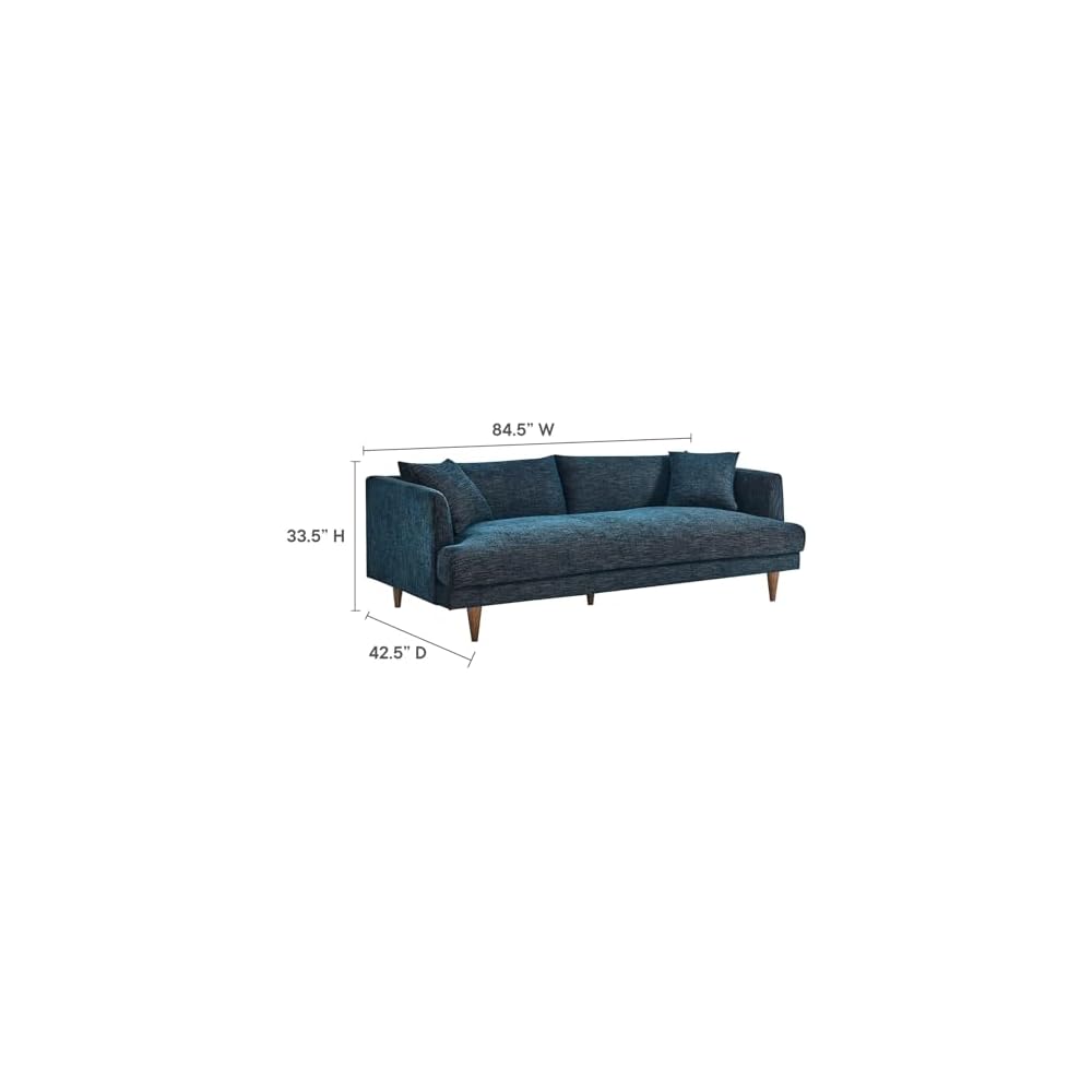Modway EEI-6405-HEA Zoya Down Filled Overstuffed Sofa, Navy Fabric