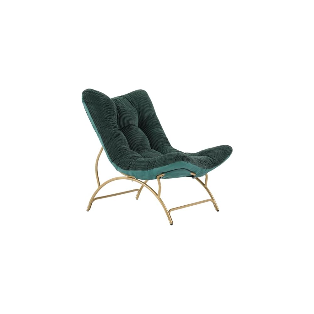 Welnow Accent Lounge Lazy Chair, Comfy Soft Reading Chair, Dark Green