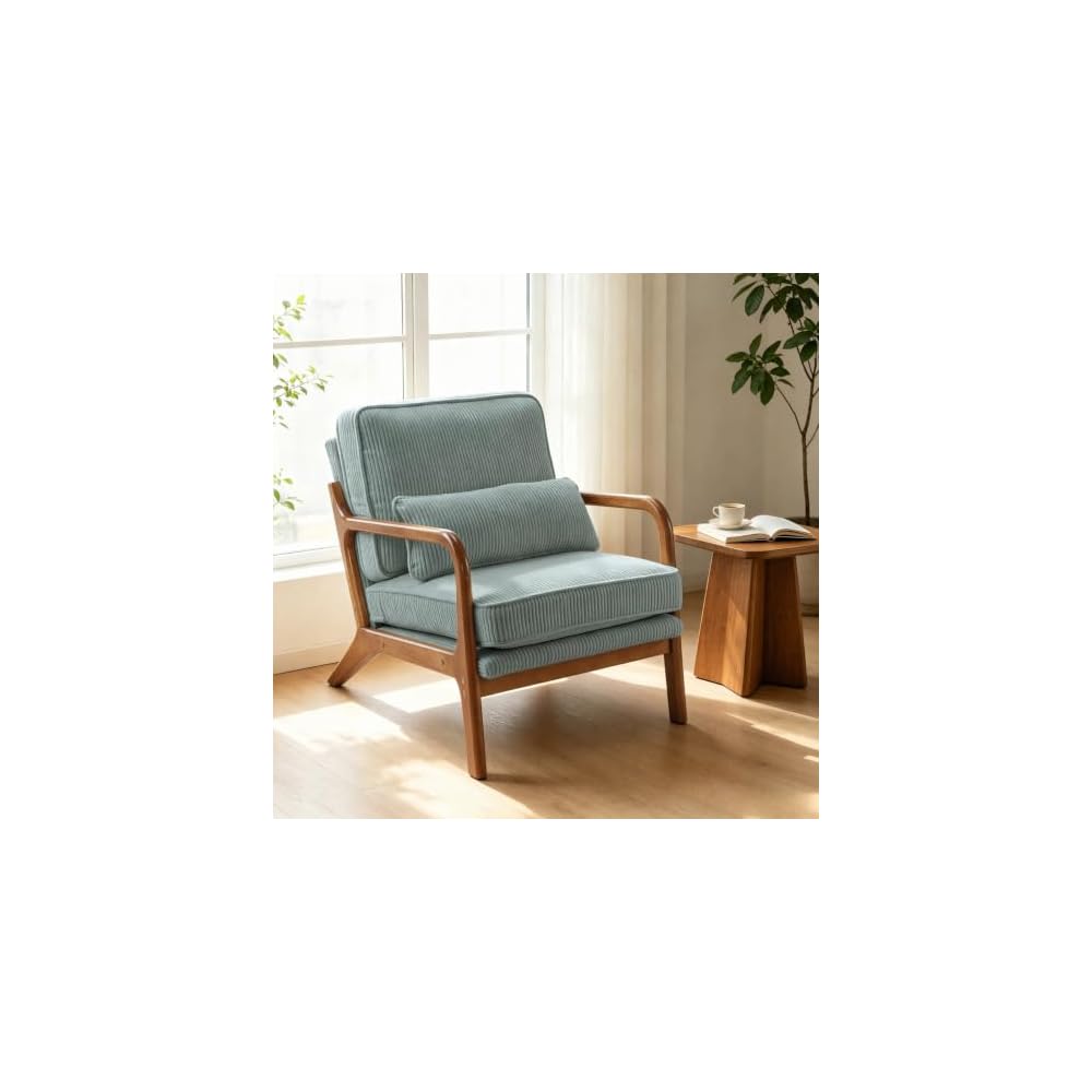 Karl home Mid-Century Modern Accent Reading Chair, Brown