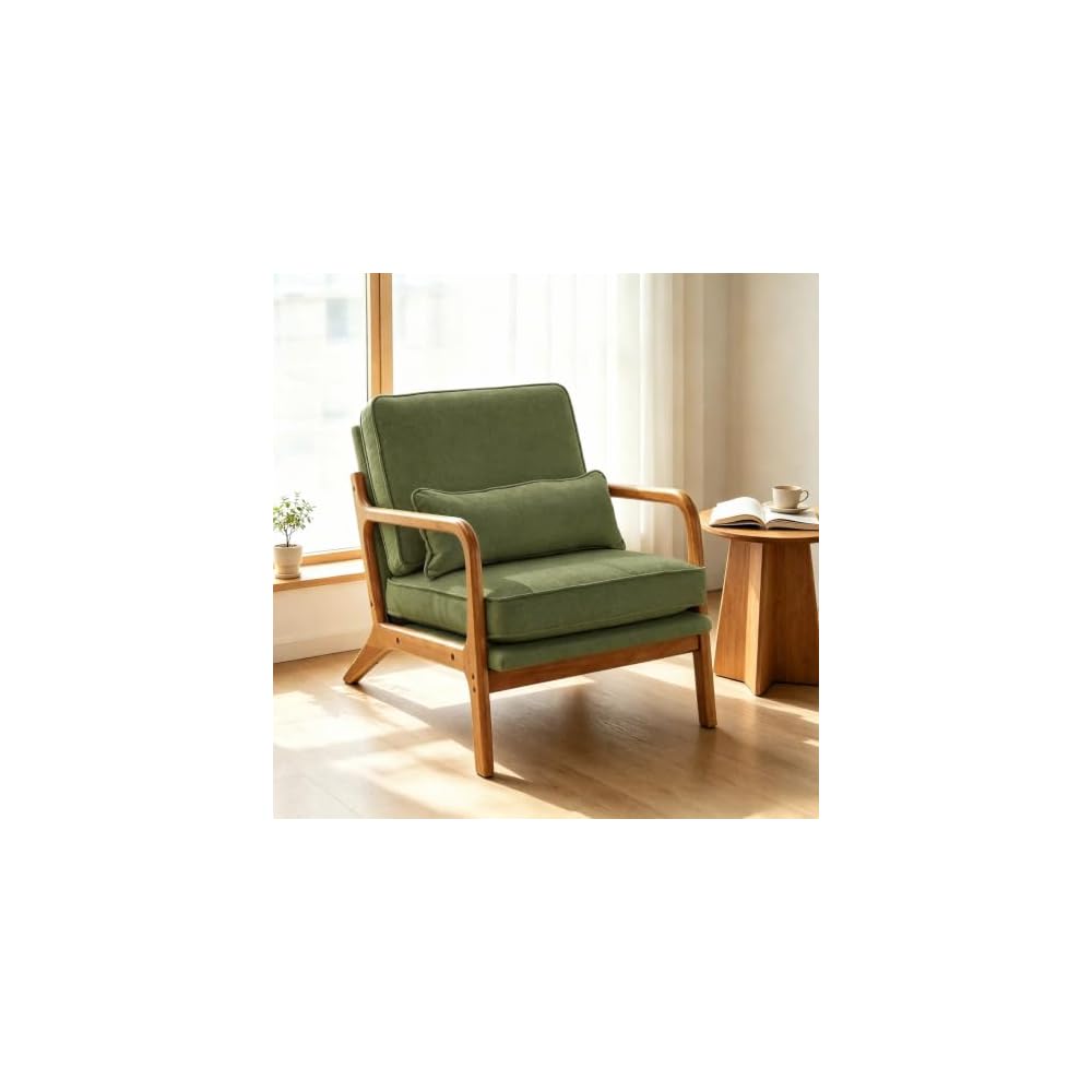 Karl home Mid-Century Modern Accent Reading Chair, Brown