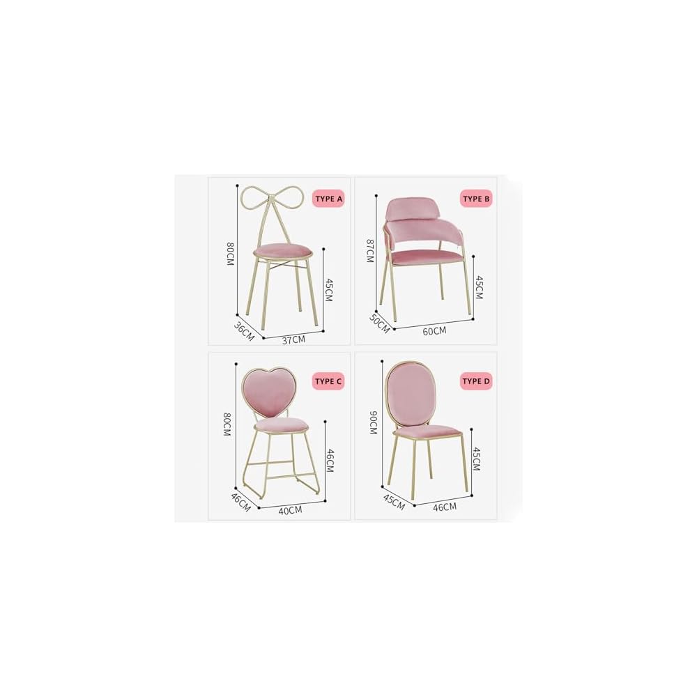 Modern Velvet Butterfly Vanity Stool Chair with Golden Legs - Stylish Accent Chair for Makeup, Living Room, Bedroom, Office, Reading Nook - Chic Home Decor