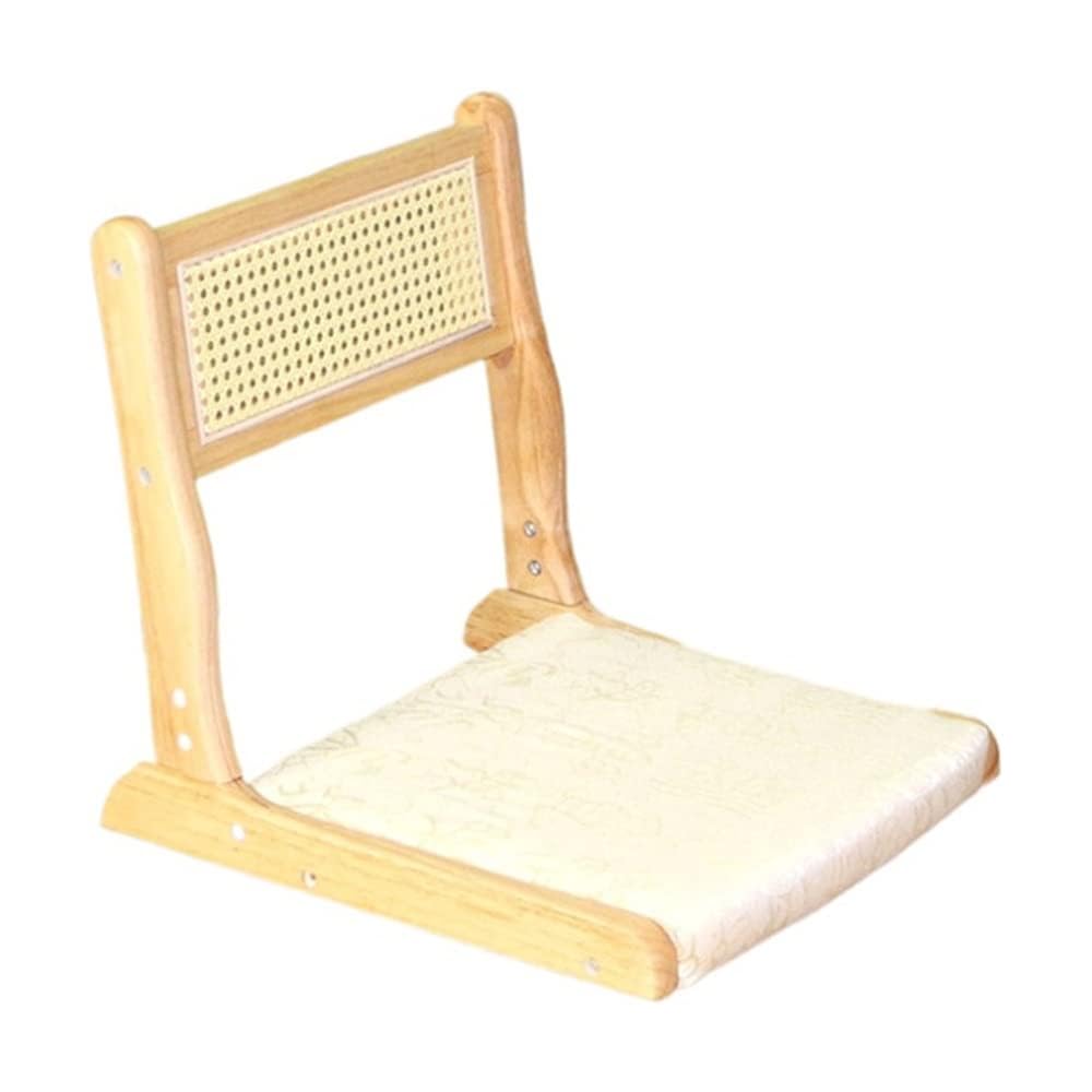 Foldable Tatami Floor Chair Living Room Seat for Bay Window Portable Legless with Back Support