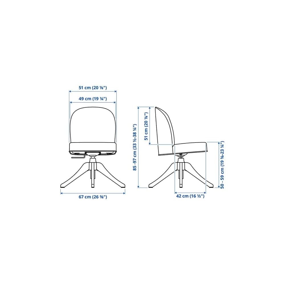 ProTuning ROSENTORP Swivel chair, white/Kilanda beige