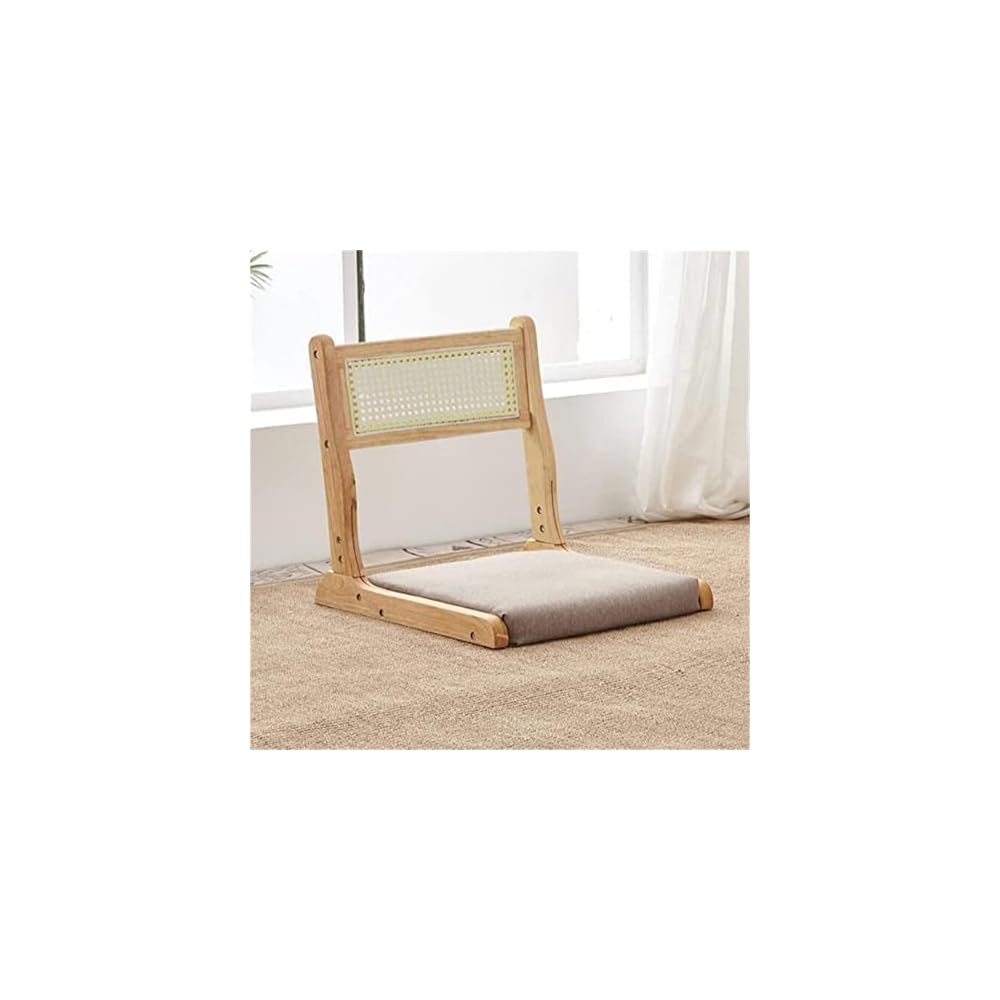Foldable Tatami Floor Chair Living Room Seat for Bay Window Portable Legless with Back Support