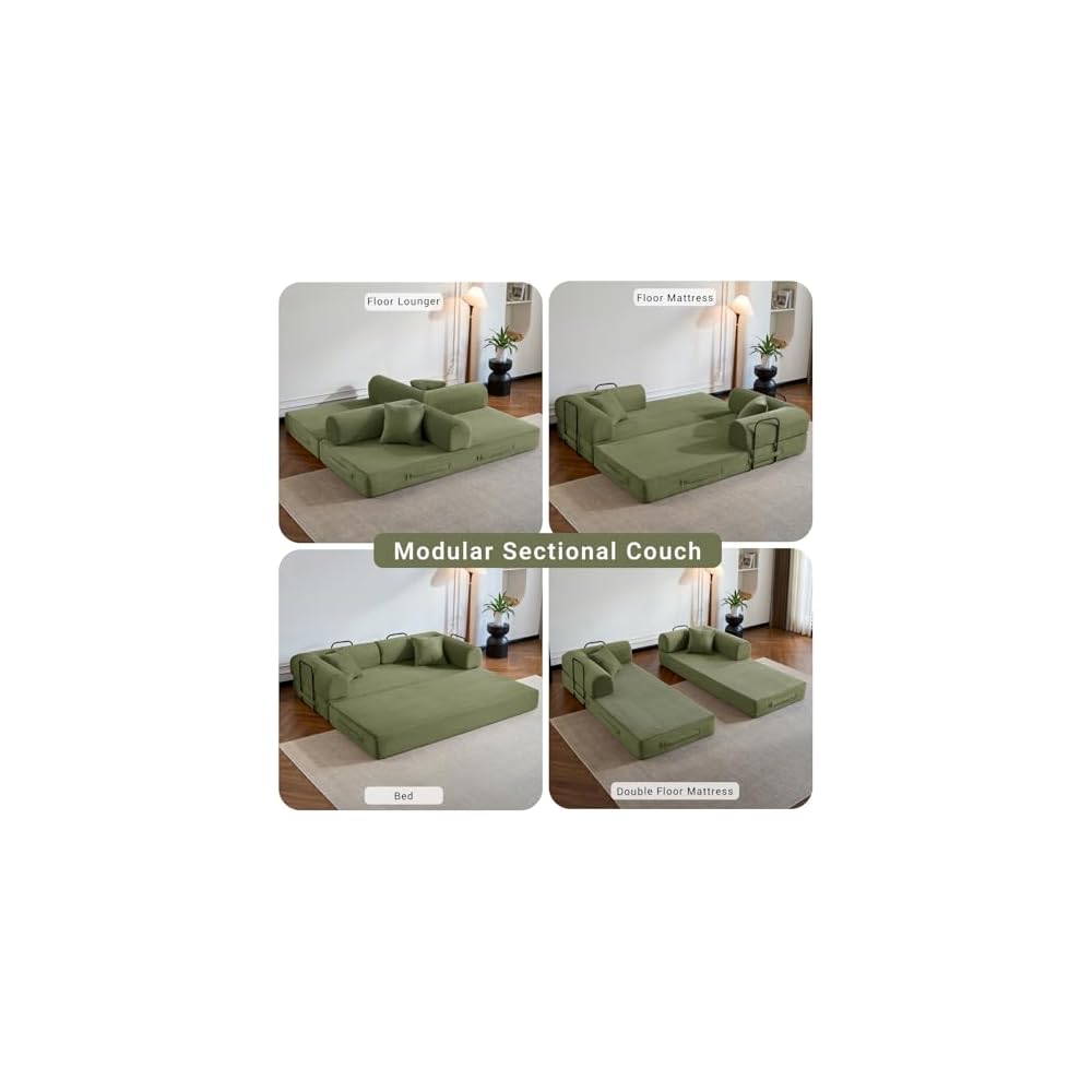 79" Convertible Sleeper Sofa Bed,5-in-1 Boneless Couch for Living Room