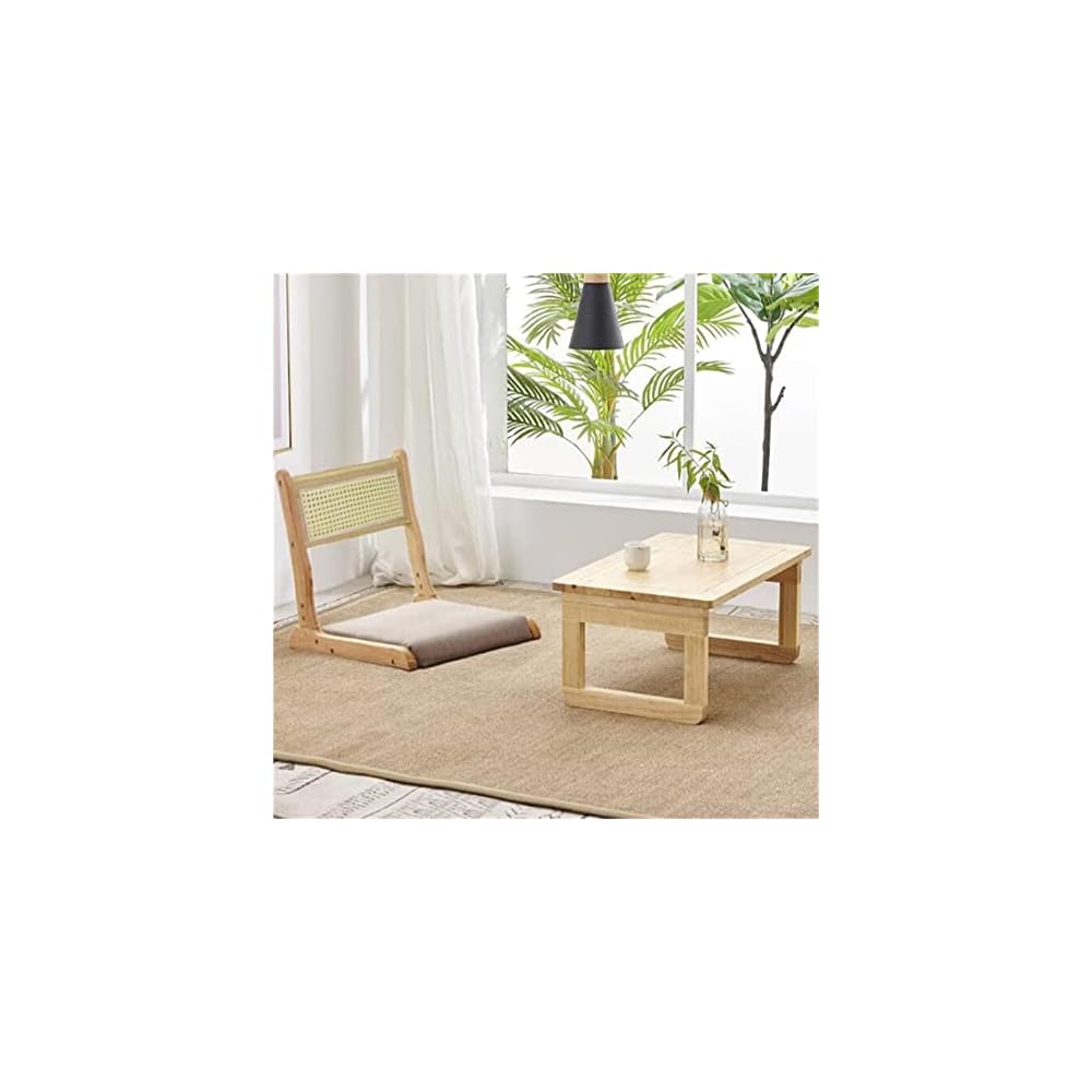 Foldable Tatami Floor Chair Living Room Seat for Bay Window Portable Legless with Back Support