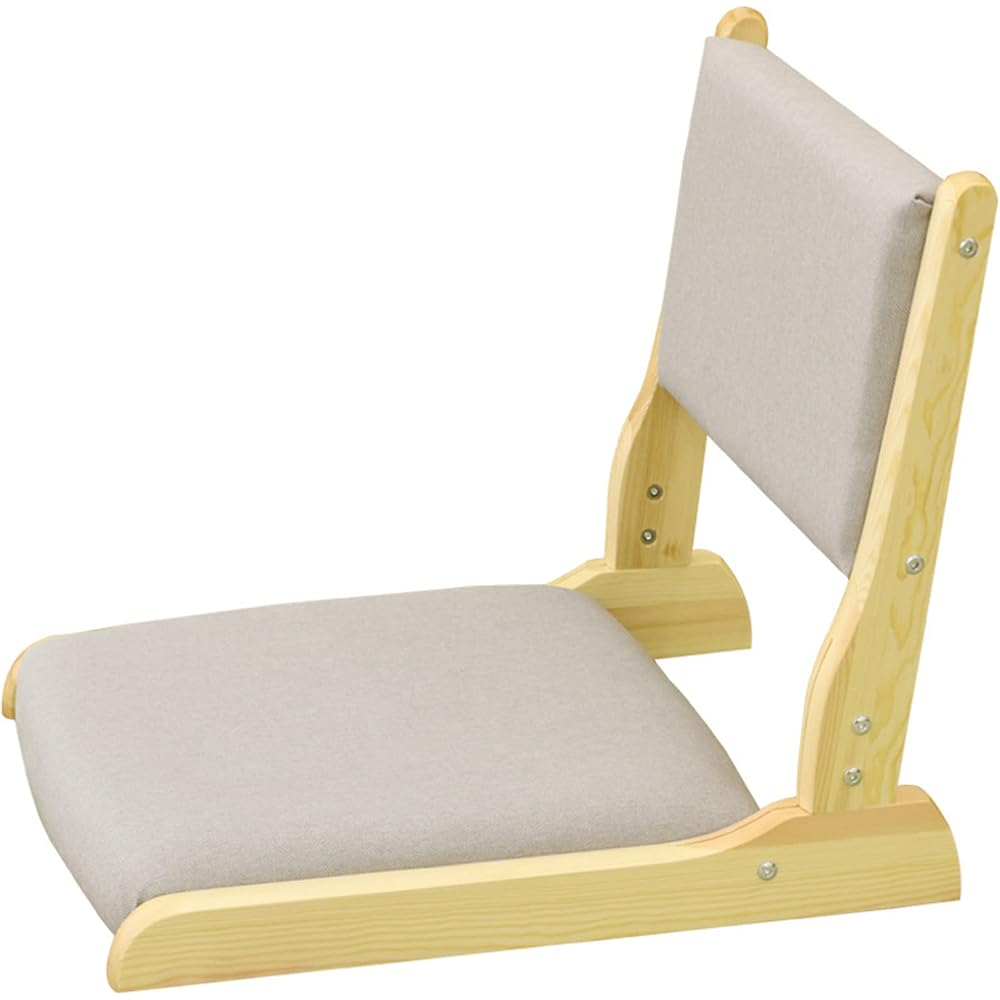 Cushioned Japanese floor chair wooden floor chair folding Japanese floor chair Japanese-style seat backrest low chair Japanese-style room floor chair simple chair Japanese-style room chair (18)
