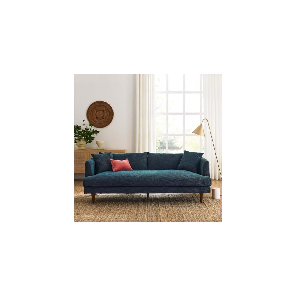 Modway EEI-6405-HEA Zoya Down Filled Overstuffed Sofa, Navy Fabric