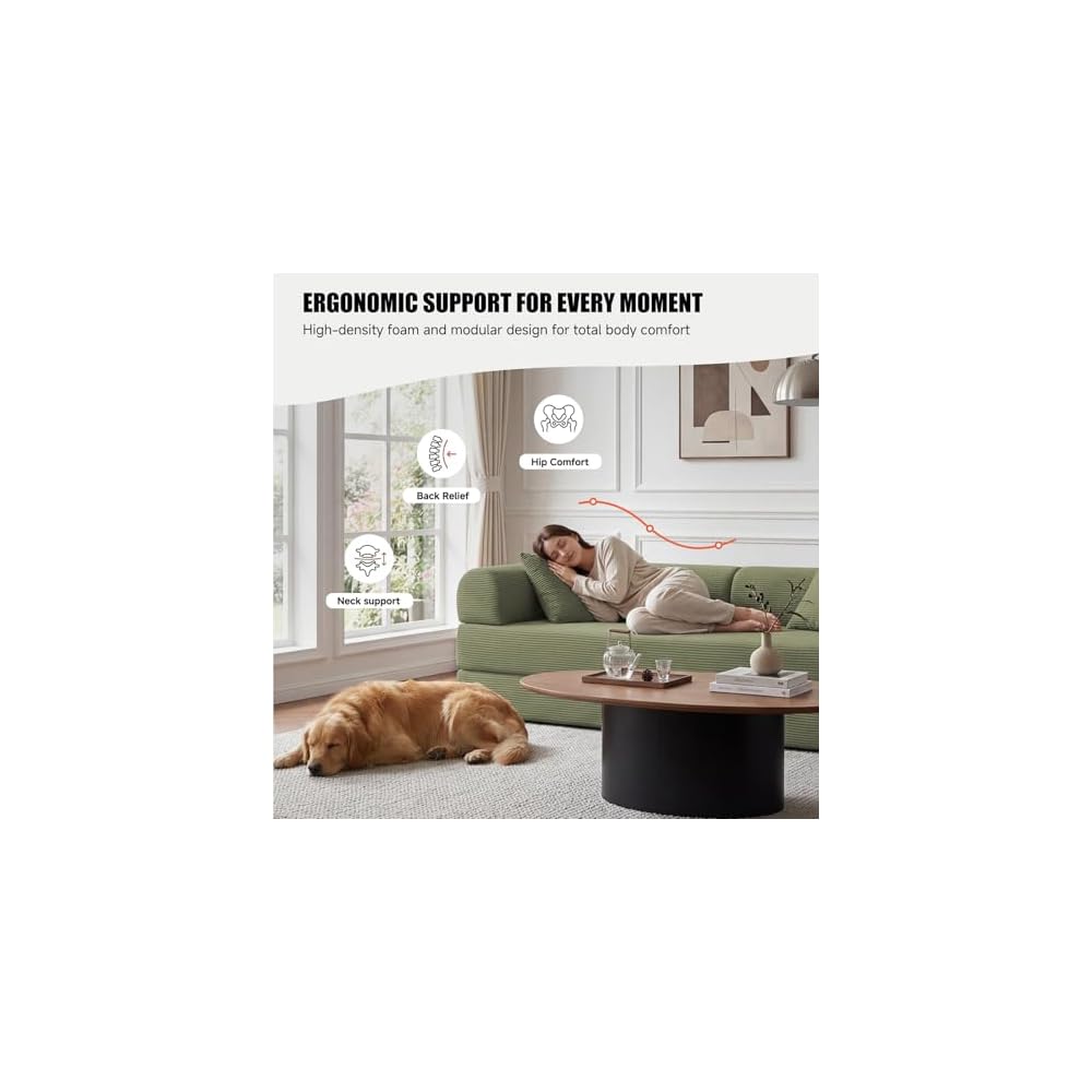 79" Convertible Sleeper Sofa Bed,5-in-1 Boneless Couch for Living Room