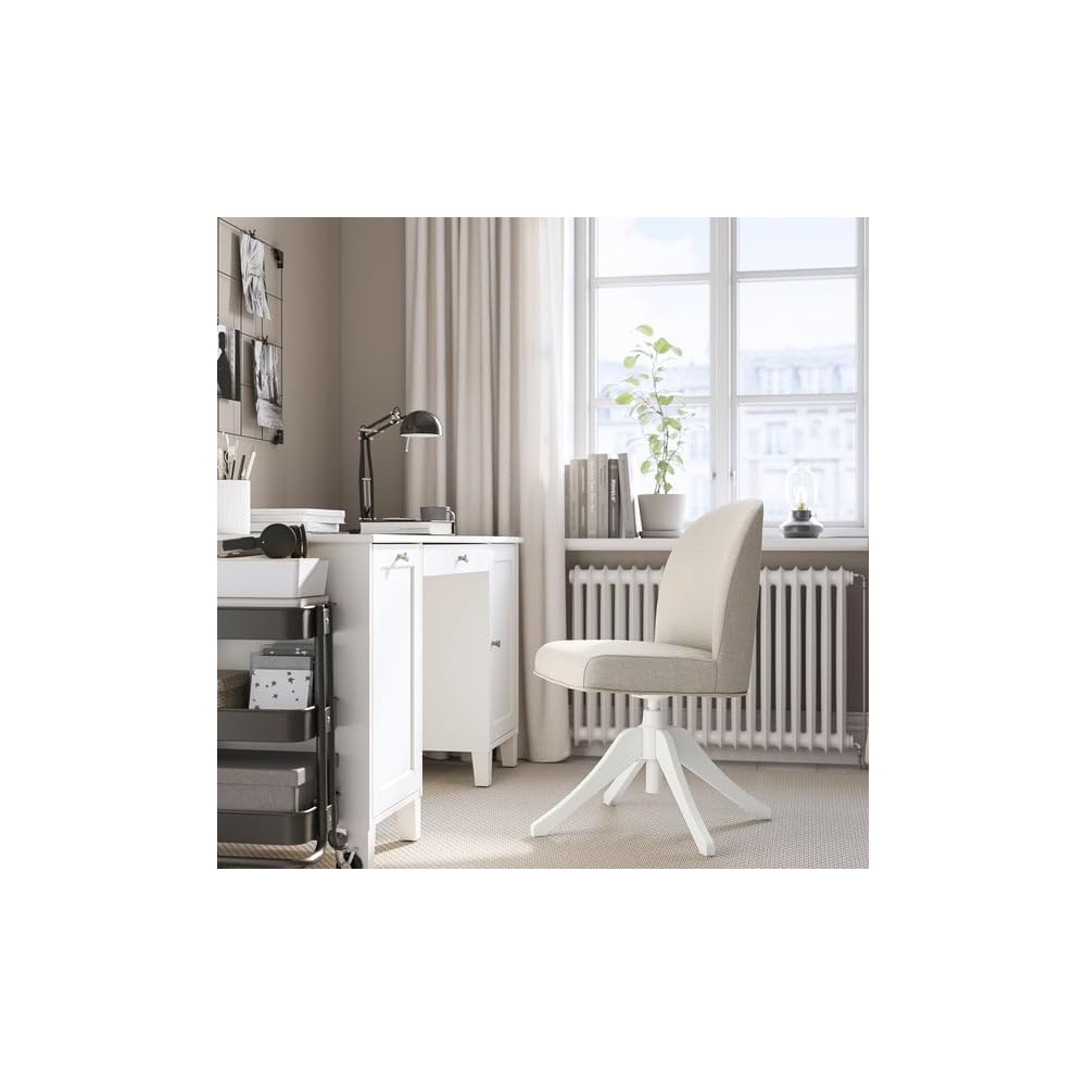 ProTuning ROSENTORP Swivel chair, white/Kilanda beige