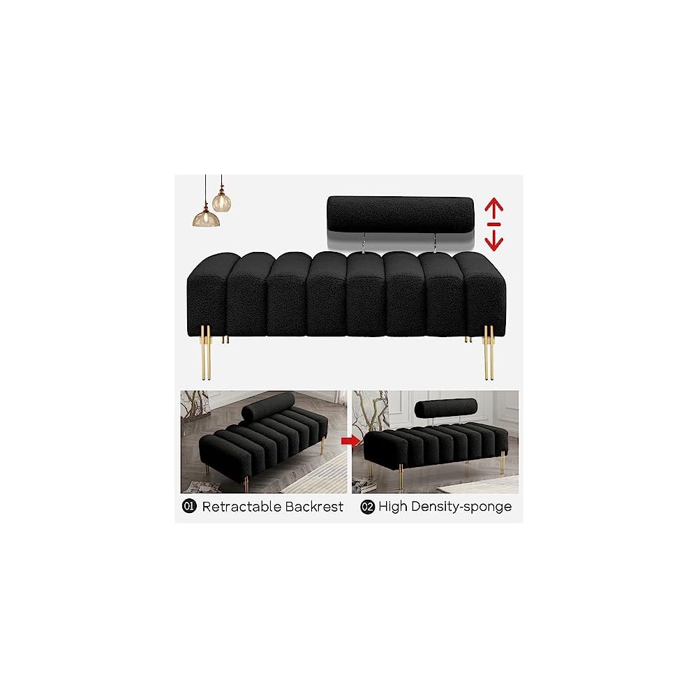 NIOIIKIT 53.2" Loveseat Sofa Couch with Adjustable Backrest, Accent Sofa