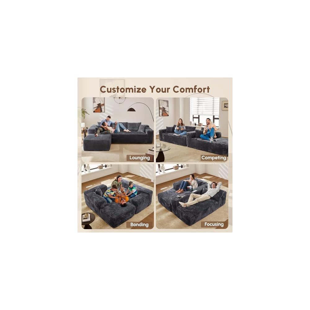 106" Cloud Sectional Couches for Living Room,L Shaped