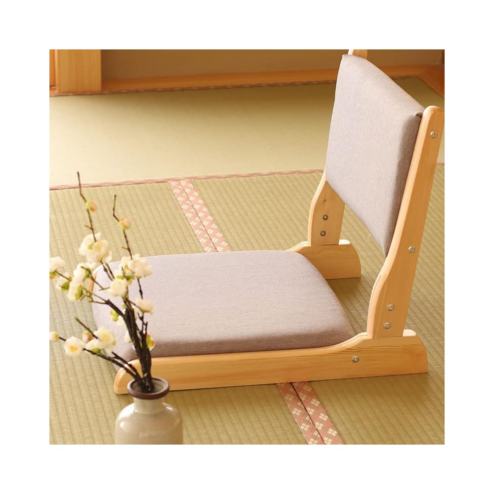 Cushioned Japanese floor chair wooden floor chair folding Japanese floor chair Japanese-style seat backrest low chair Japanese-style room floor chair simple chair Japanese-style room chair (18)