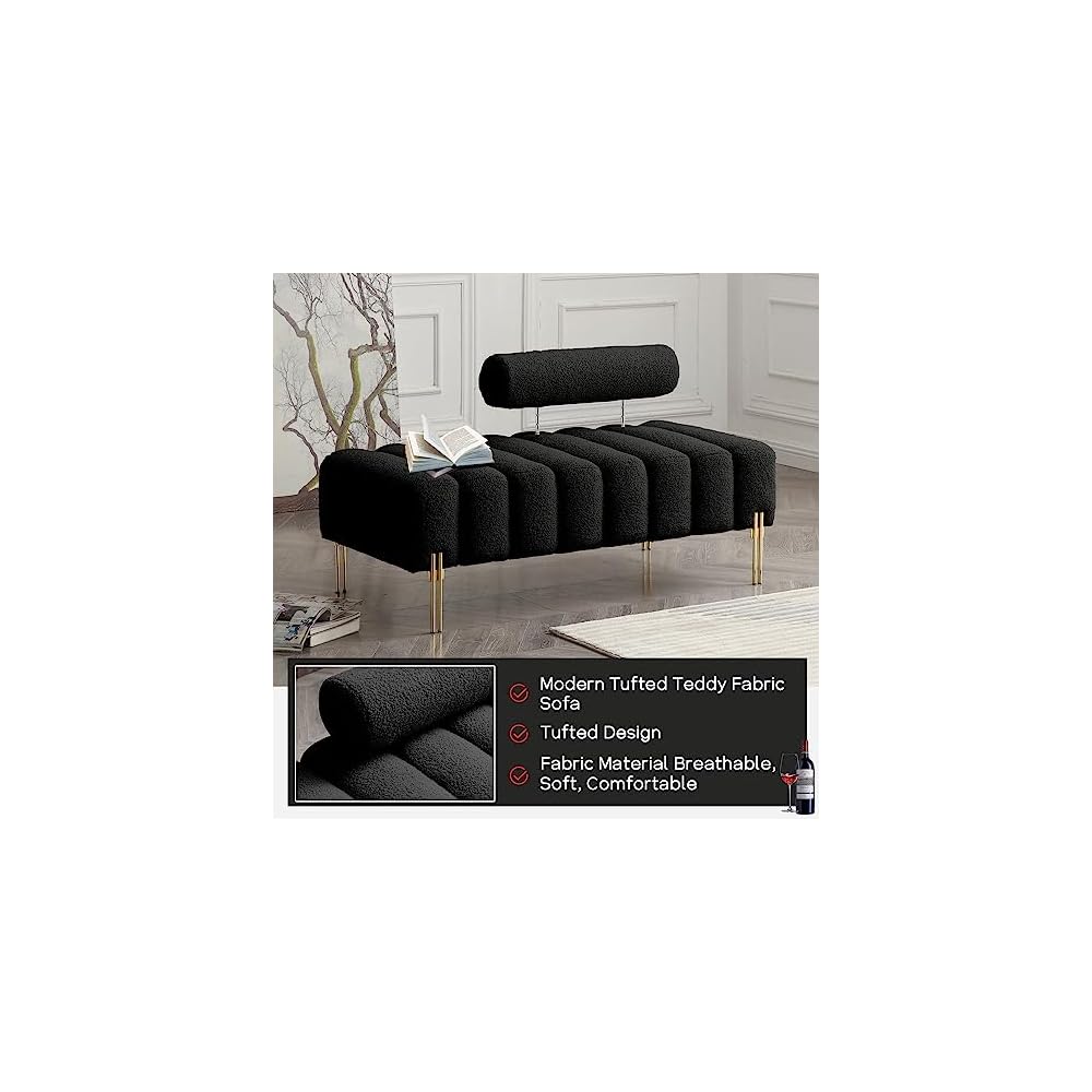 NIOIIKIT 53.2" Loveseat Sofa Couch with Adjustable Backrest, Accent Sofa