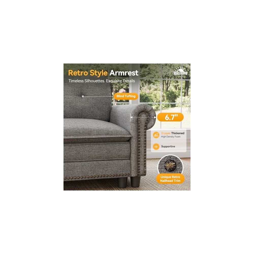 SUNSHINE VALLEY Modular Sectional Couch and Loveseat Set for Living Room