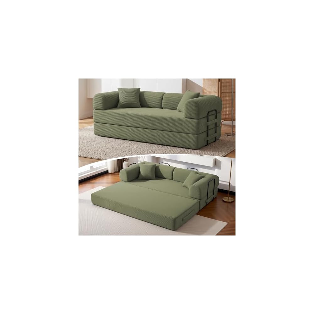 79" Convertible Sleeper Sofa Bed,5-in-1 Boneless Couch for Living Room