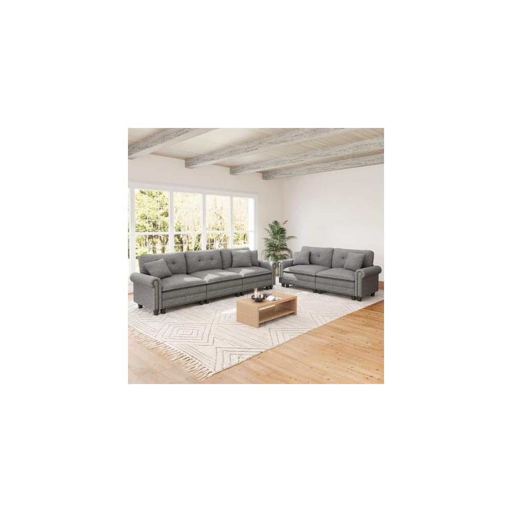 SUNSHINE VALLEY Modular Sectional Couch and Loveseat Set for Living Room