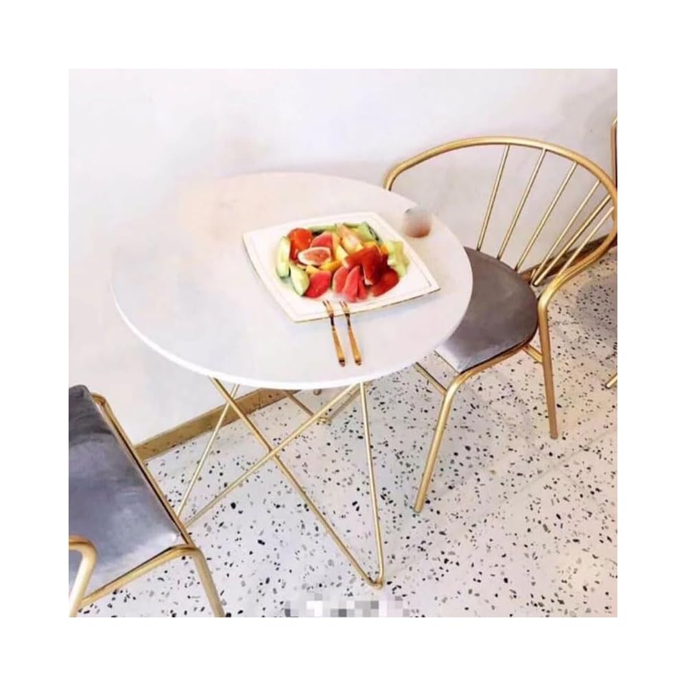 Metal Dining Chairs Ergonomic Makeup Chair Leisure Armrest Table Furniture