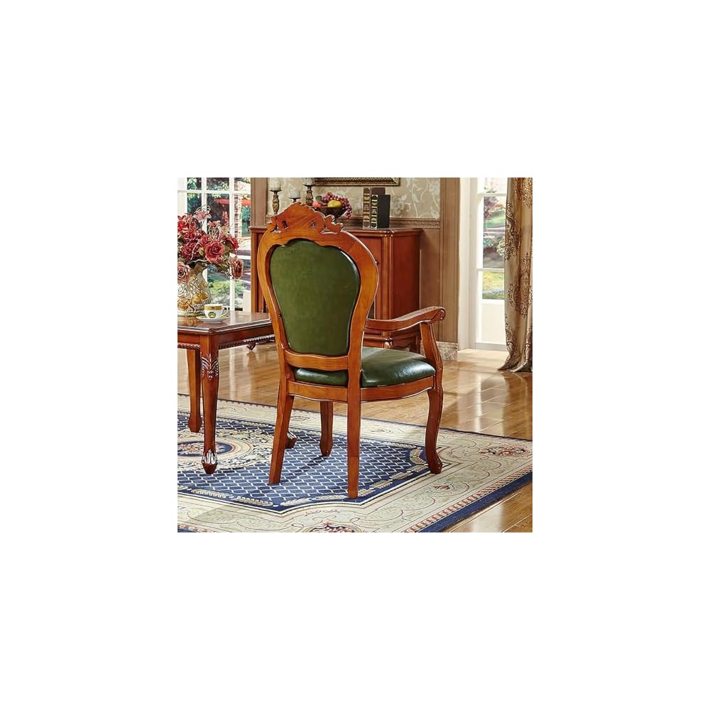 PU Sofa Chair Leather European Style Lounge Chair Minimalist Genuine Leather Wooden Chair Leisure Coffee Couch American Style Solid Wood for Home Negotiation Restaurant Living Room Bedroo Whiskey Bar