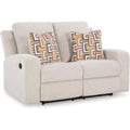 Signature Design by Ashley Danum Reclining Loveseat, Stone Chenille, 64 in