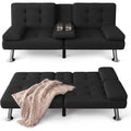 Furmax Linen Futon Sofa Bed, Adjustable Futon Couch for Living Room