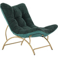 Welnow Accent Lounge Lazy Chair, Comfy Soft Reading Chair, Dark Green