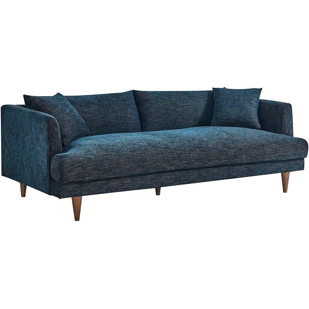 Modway EEI-6405-HEA Zoya Down Filled Overstuffed Sofa, Navy Fabric