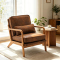 Karl home Mid-Century Modern Accent Reading Chair, Brown
