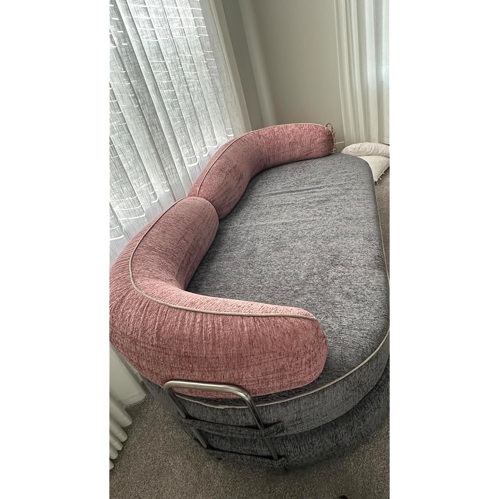 4-in-1 Folding Convertible Sofa Bed, 78 Inch Compression Oversized Corduroy Upholstered Boneless Couch with Fixed-Shape Frame, Loveseat Sleeper with Pull Out Bed, Modular Futon Couch,Beige