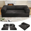 78.8" Convertible Sofa Bed,Corduroy Futon Couch, Folding Pull Out Futon Sofa,No Assembly Boneless Couch for Living Room