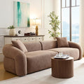 HAMORE 103.5" Modern Sectional Sofa Couch,Modular Curved Sofa,Durable Fabric Upholstery,Solid Wood Frame,Comfortable High-Density Sponge,Perfect for Living Room,Apartment and Family Spaces,Camel