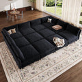 DreamDashio Oversized Sectional Sleeper Sofa Bed with Storage, 159" 12-Seat