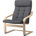 ProTuning POÄNG Armchair, white stained oak veneer/Gunnared dark grey